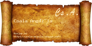 Csala Angéla névjegykártya